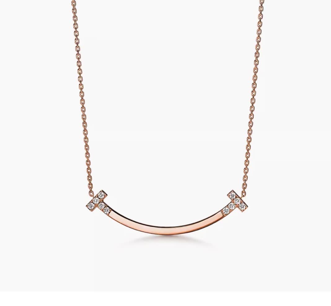 Tiffany & Co. Elsa Peretti® Curved Bar Diamond Pendant Necklace